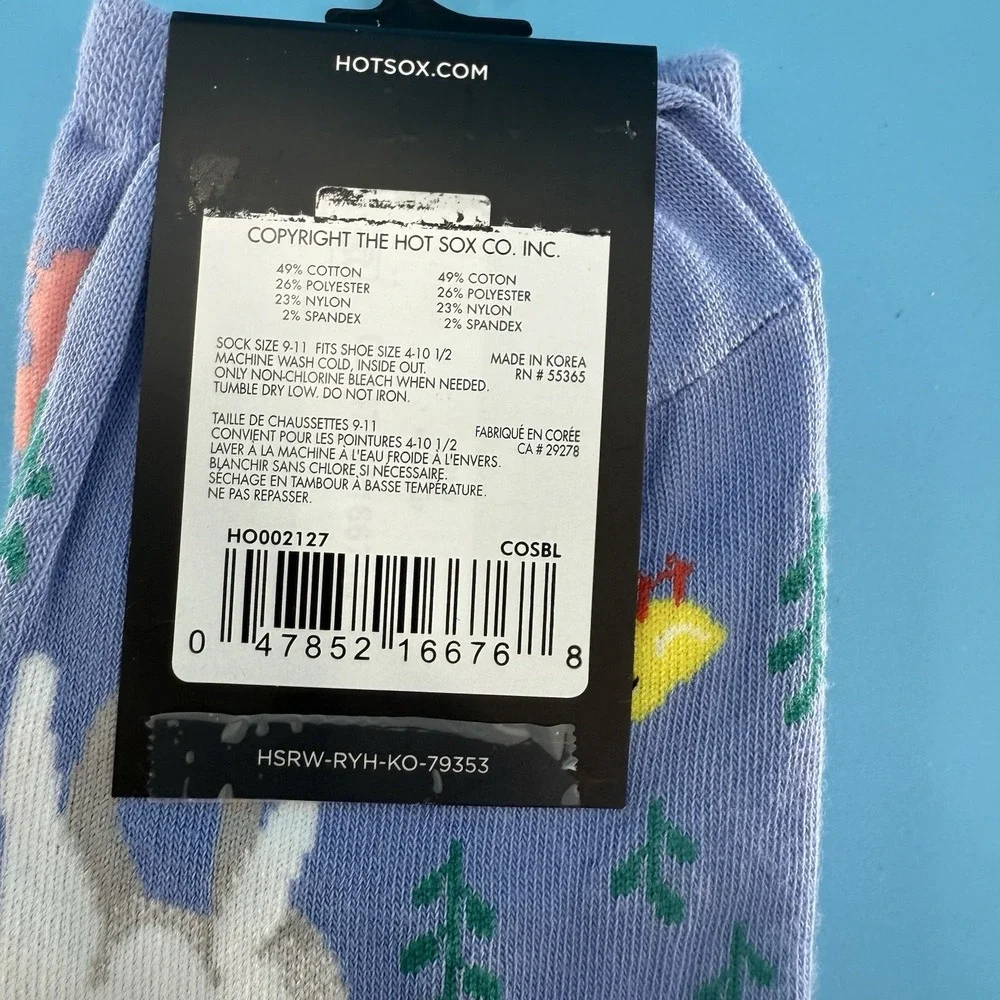 Hot Sox Women's Farm Animal Crew Socks Pig Sheep Chick Size 9–11 New
